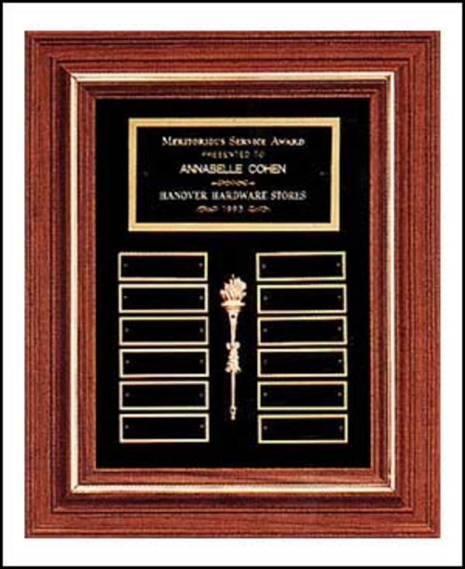 Perpetual Plaque with 12 Plates on Velour (13"x16")